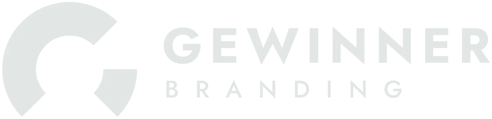 GEWINNER BRANDING Logo Weiß