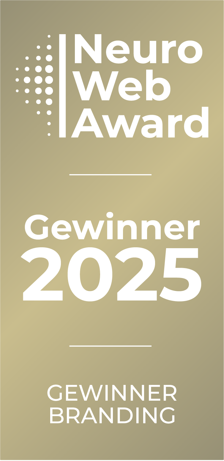 Siegel Neuro Web Award 2025 | für exzellentes Webdesign, das für seine außergewöhnliche psychologische Wirkung prämiert wurde