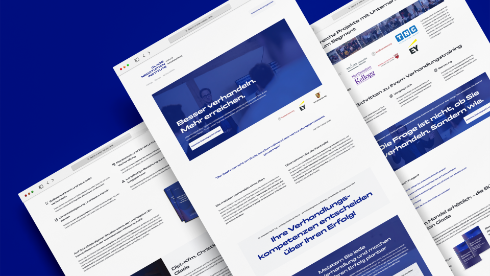 Website Showcase Glade Negotiation Institut